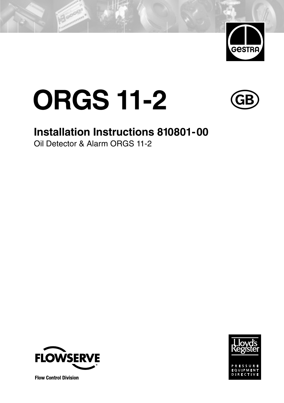 Flowserve ORGS 11-2 User Manual | 20 pages