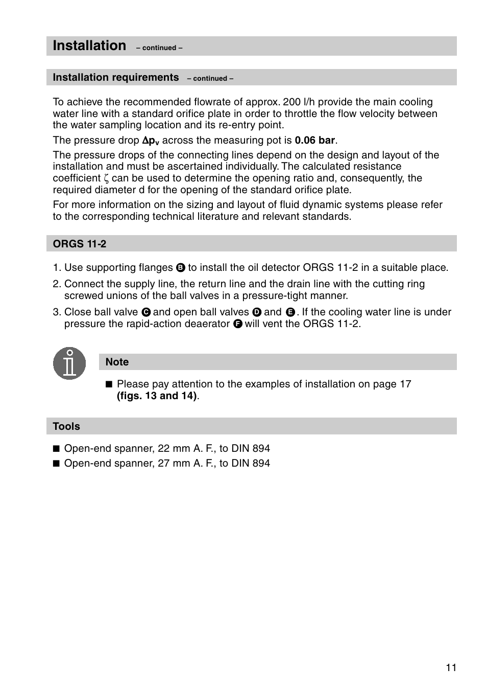 Installation | Flowserve ORGS 11-2 User Manual | Page 11 / 20