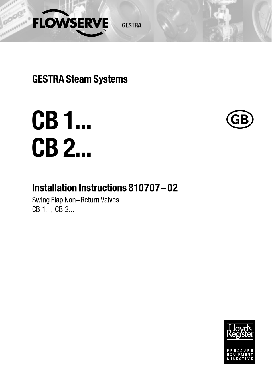 Flowserve CB 1 User Manual | 24 pages