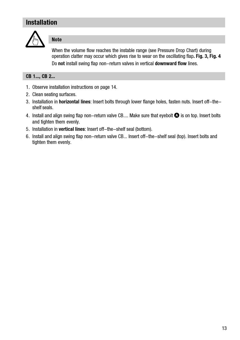 Installation | Flowserve CB 1 User Manual | Page 13 / 24