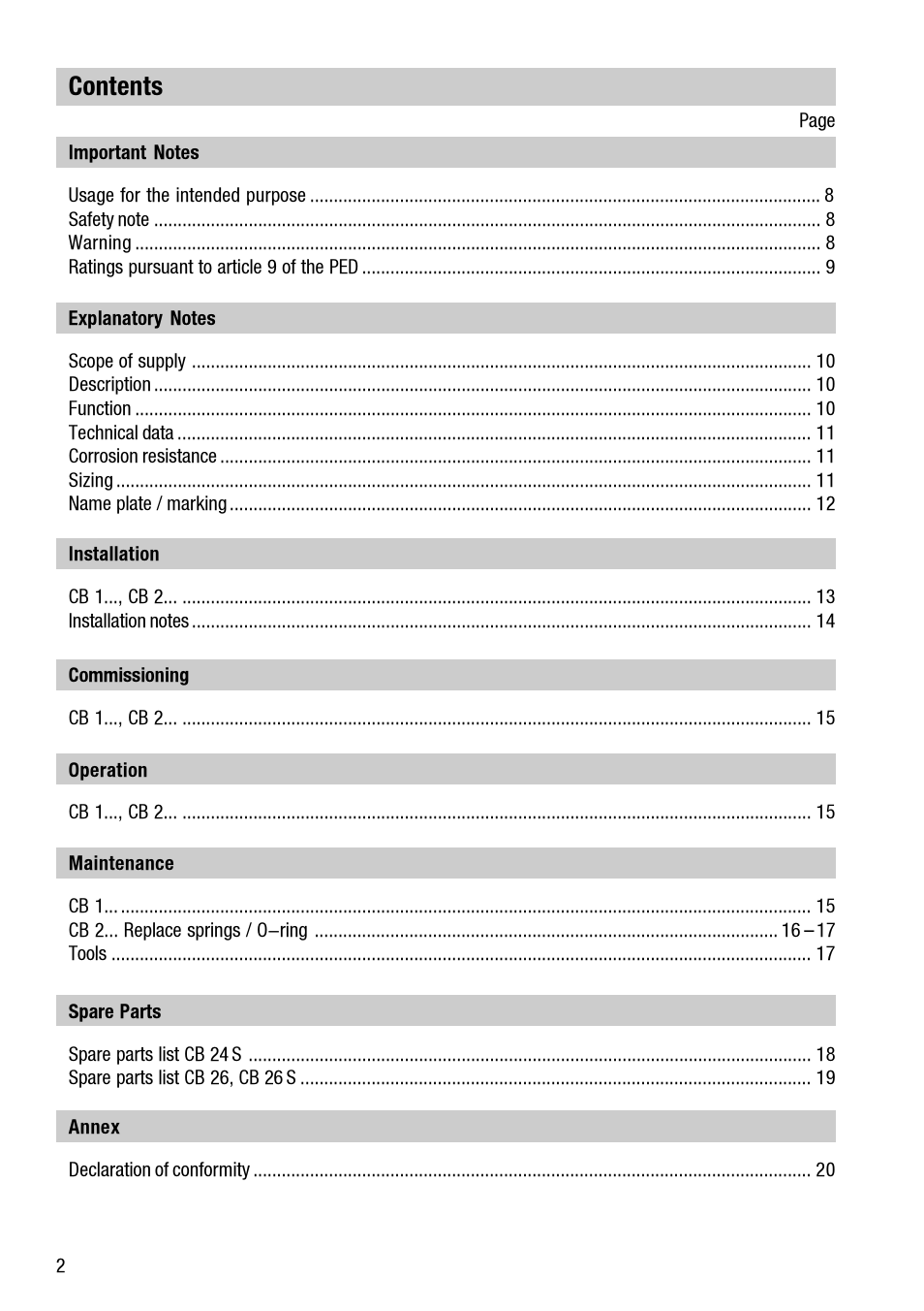 Flowserve CB 1 User Manual | Page 2 / 24