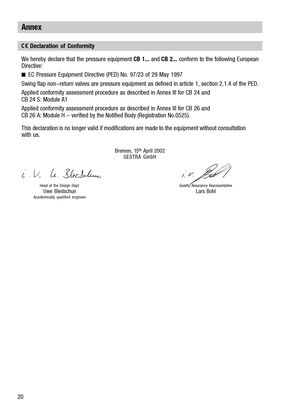 Annex | Flowserve CB 1 User Manual | Page 20 / 24