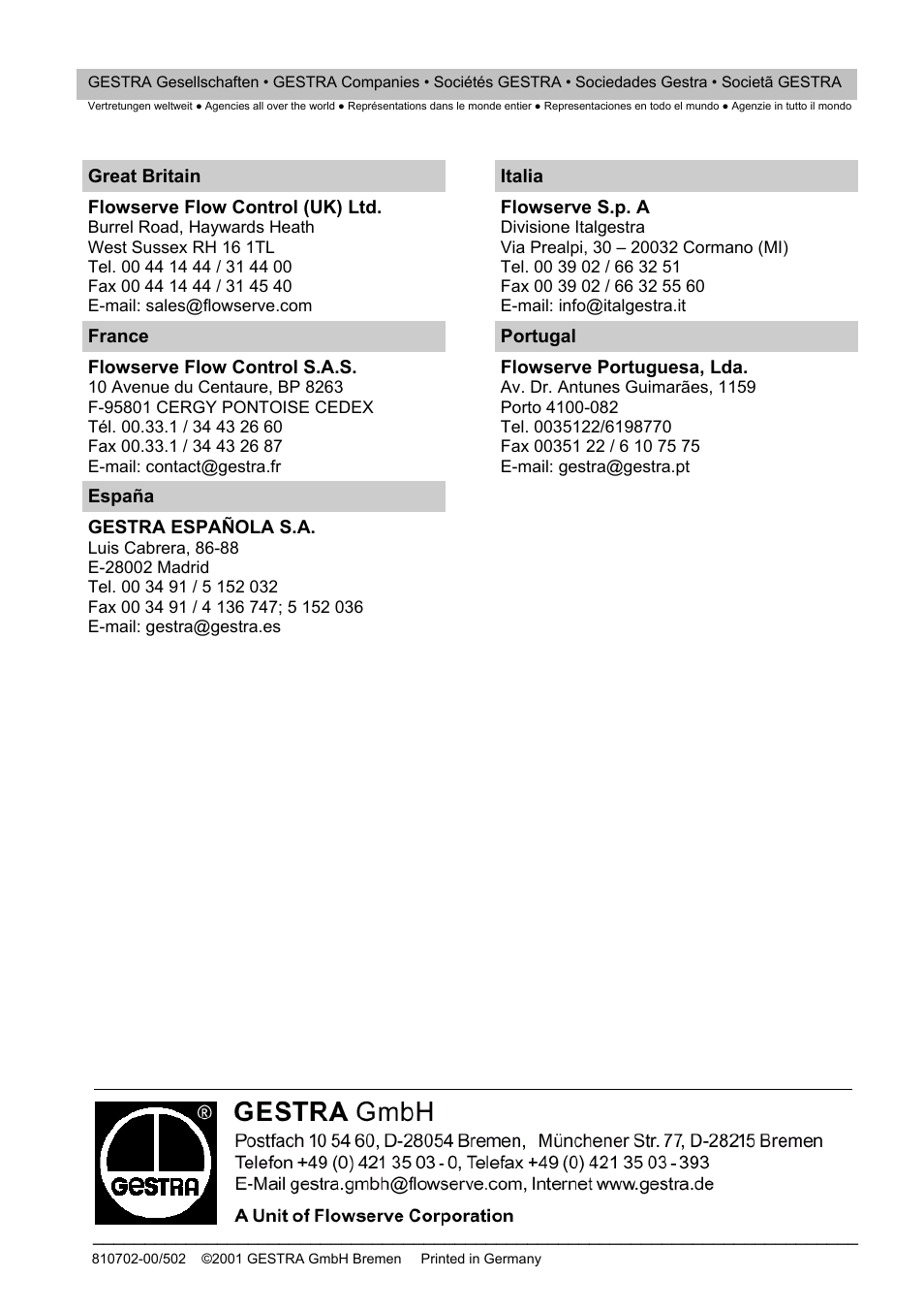 Flowserve ZK 313 User Manual | Page 16 / 16