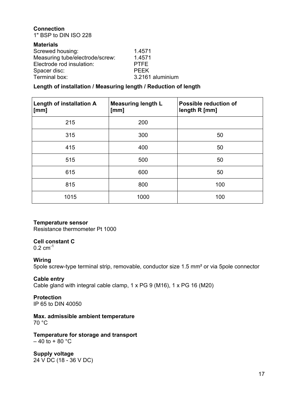 Flowserve LRGT16-1 Spector compact Conductivity Transmitter System User Manual | Page 17 / 28