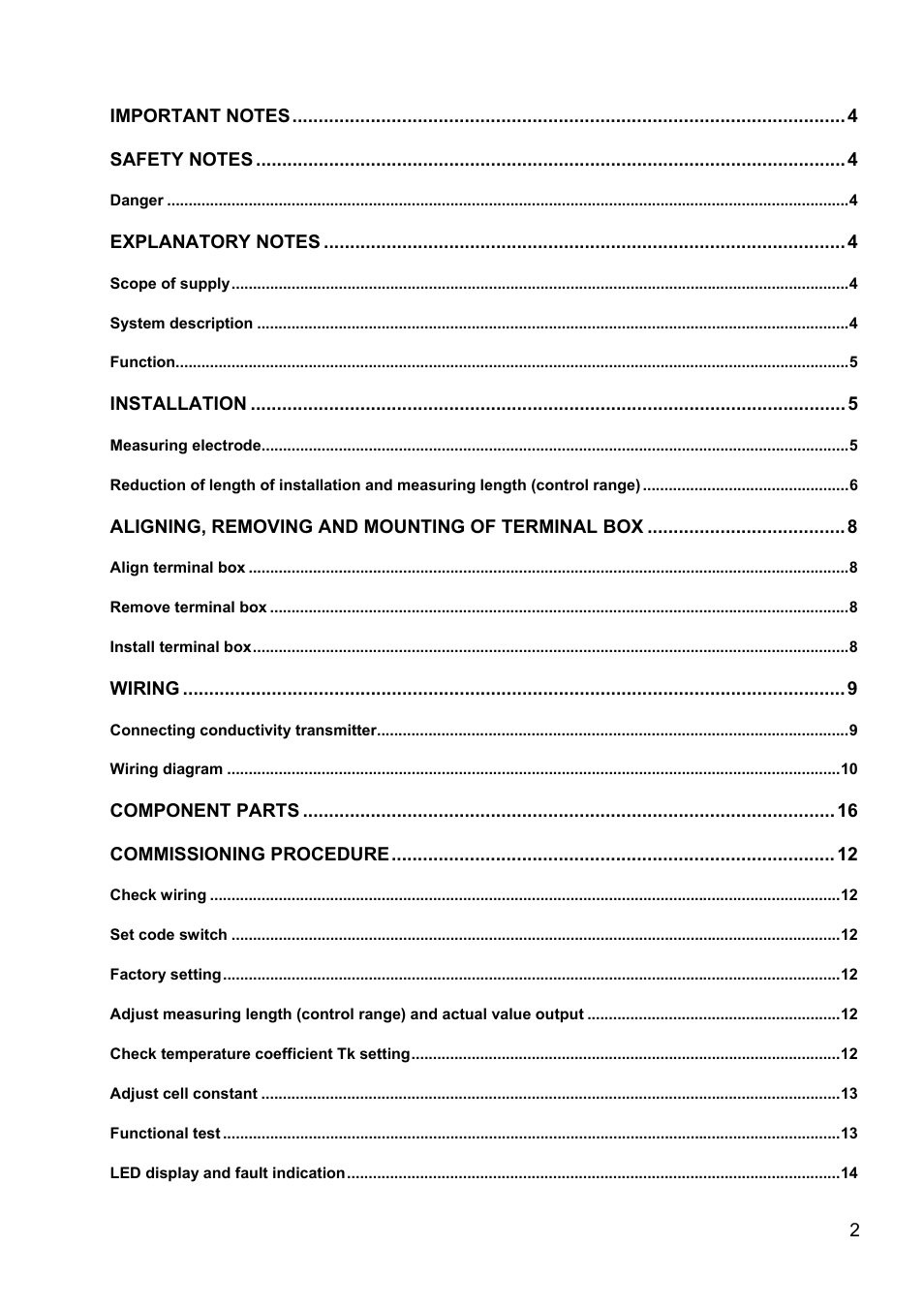 Flowserve LRGT16-1 Spector compact Conductivity Transmitter System User Manual | Page 2 / 28