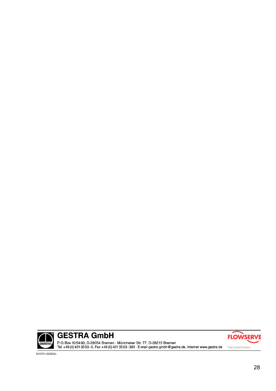 Flowserve LRGT16-1 Spector compact Conductivity Transmitter System User Manual | Page 28 / 28
