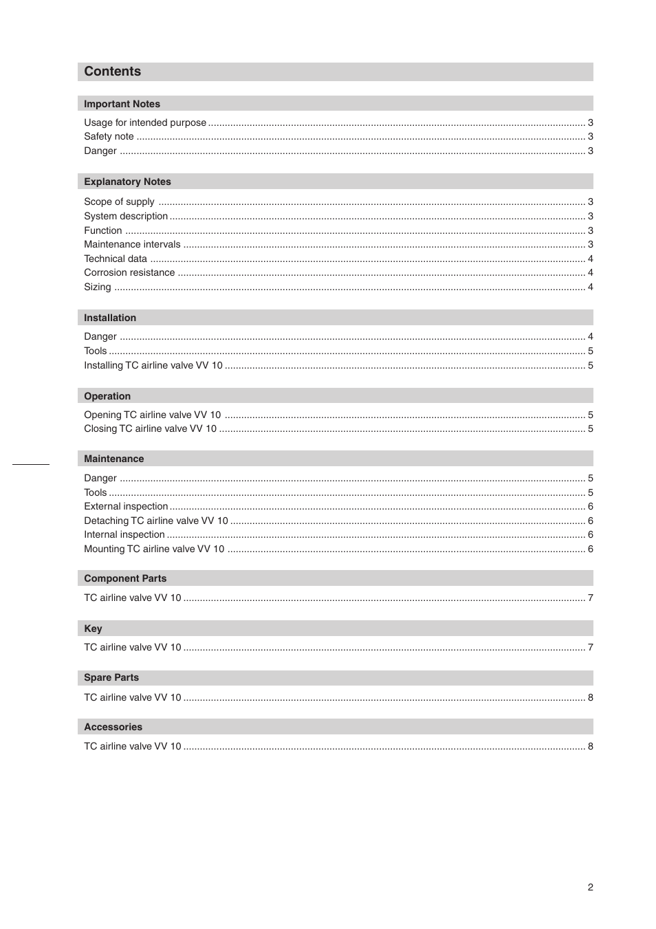 Flowserve VV 10 User Manual | Page 2 / 8