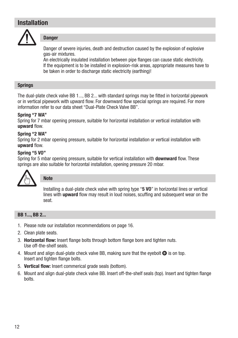 Installation | Flowserve BB 1 User Manual | Page 12 / 28