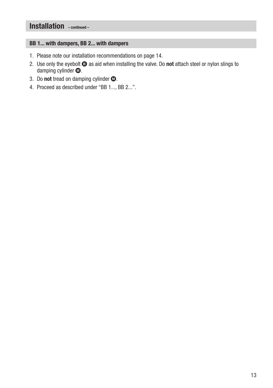 Installation | Flowserve BB 1 User Manual | Page 13 / 28
