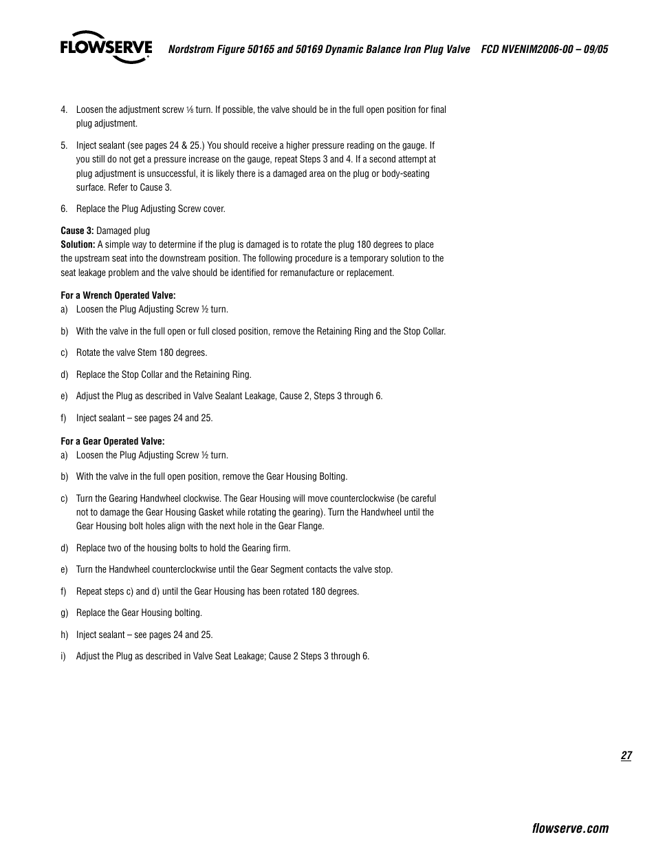 Flowserve 50165 Nordstrom Figure User Manual | Page 27 / 40