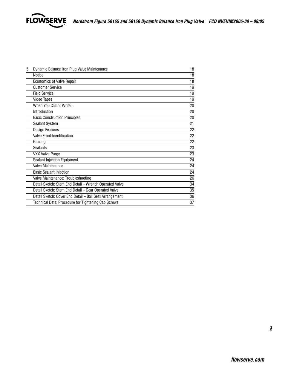 Flowserve 50165 Nordstrom Figure User Manual | Page 3 / 40