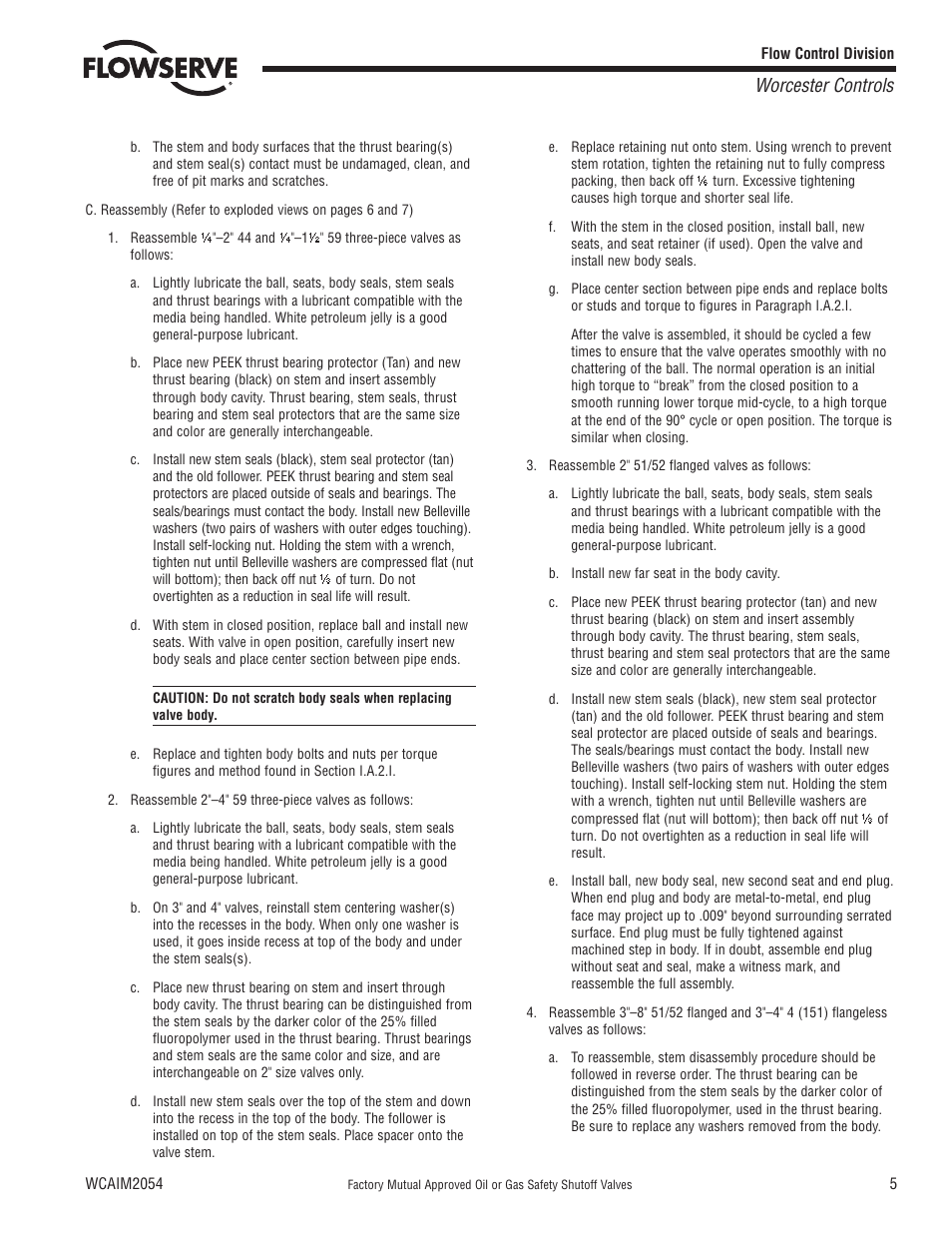 Worcester controls | Flowserve Factory Mutual Approved Oil or Gas Safety Shutoff Valve User Manual | Page 5 / 16