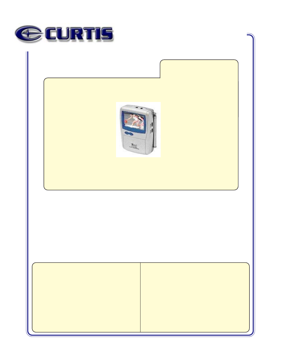 Curtis RT250 User Manual | 1 page