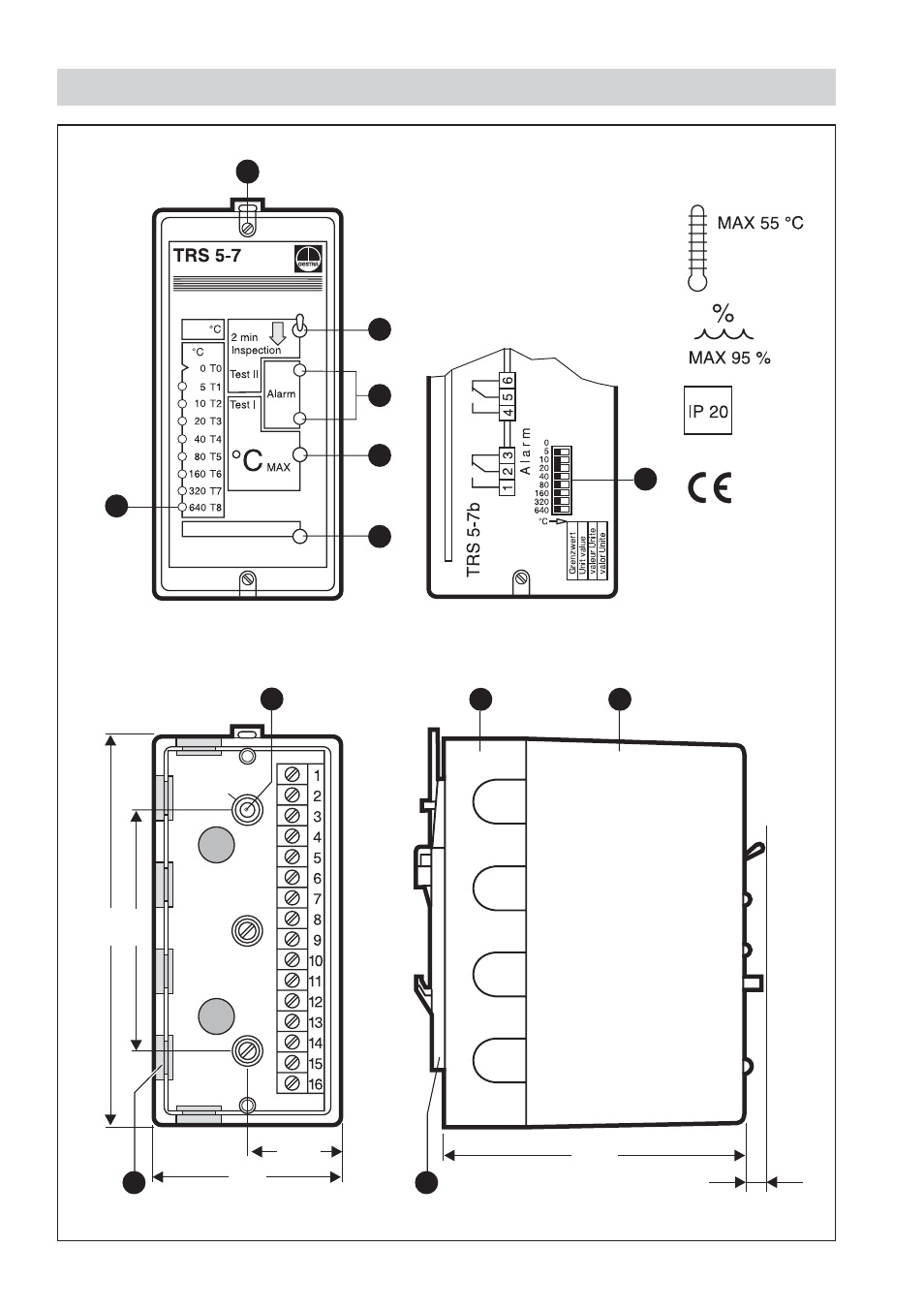 Parts drawings | Flowserve TRS5-7 Temperature Switch User Manual | Page 4 / 16