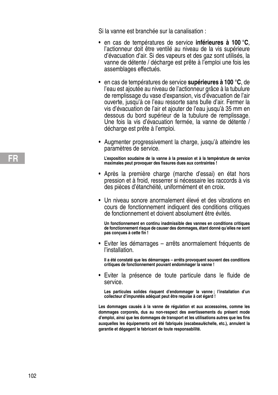 Flowserve Selfacting pressure regulator User Manual | Page 102 / 248