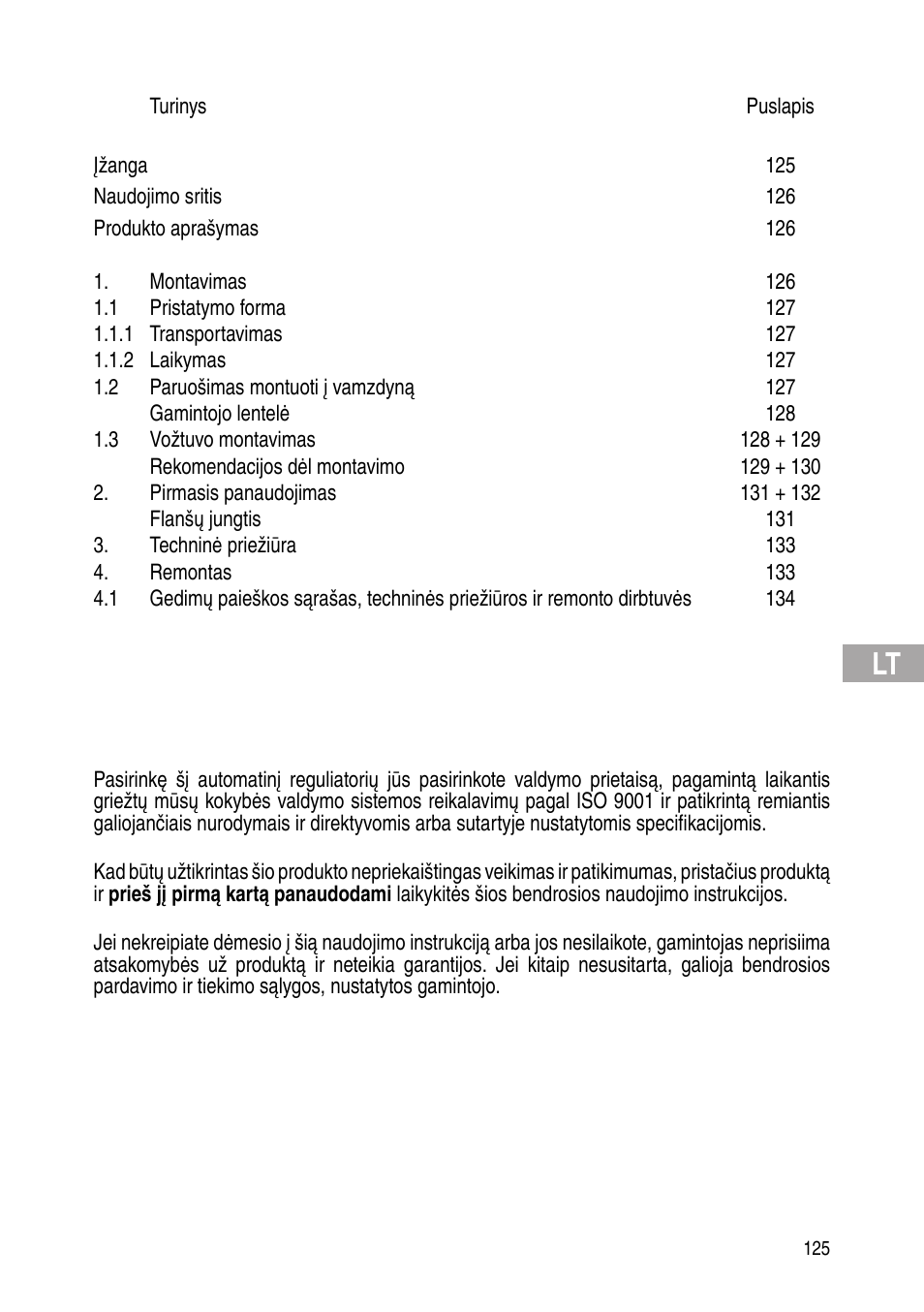 Flowserve Selfacting pressure regulator User Manual | Page 125 / 248
