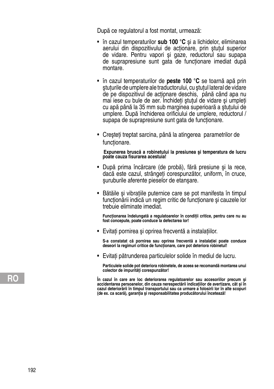 Flowserve Selfacting pressure regulator User Manual | Page 192 / 248