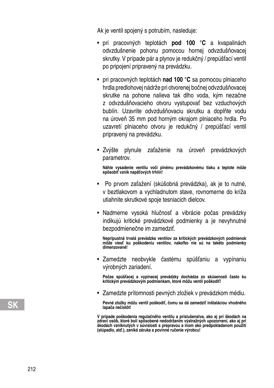 Flowserve Selfacting pressure regulator User Manual | Page 212 / 248