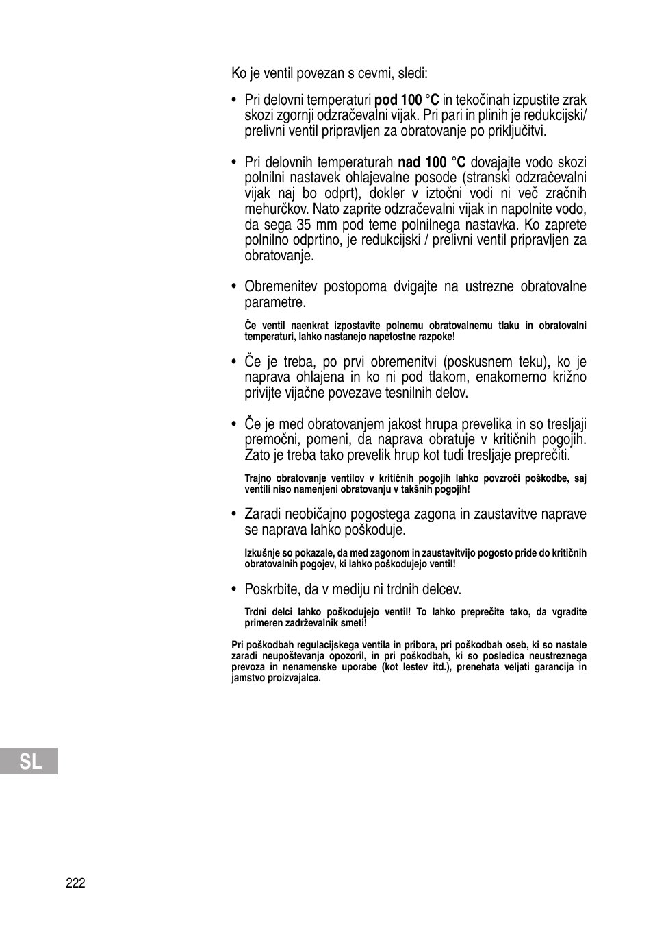 Flowserve Selfacting pressure regulator User Manual | Page 222 / 248