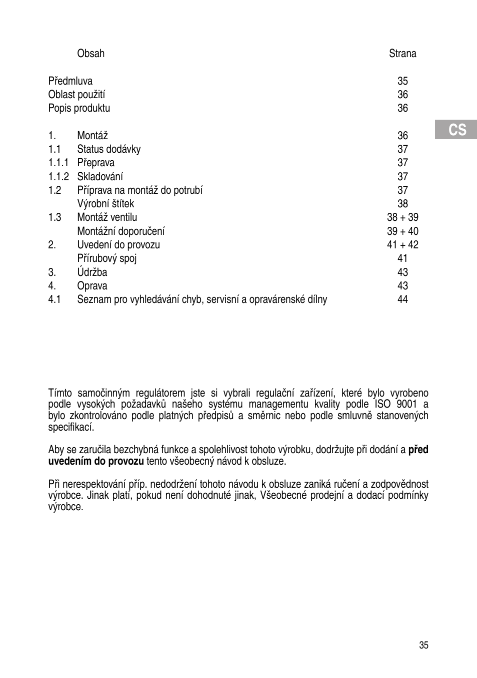 Flowserve Selfacting pressure regulator User Manual | Page 35 / 248