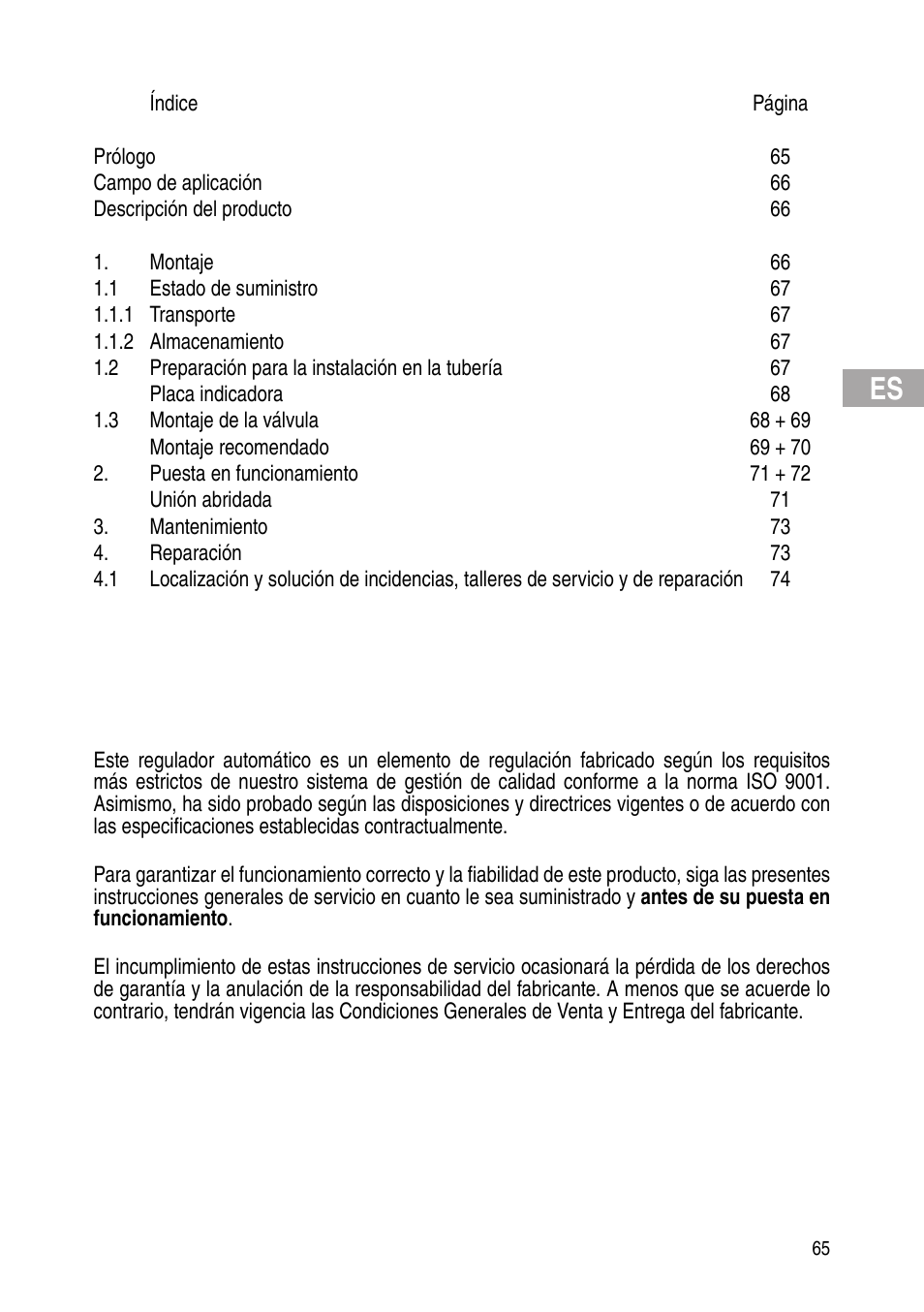 Flowserve Selfacting pressure regulator User Manual | Page 65 / 248