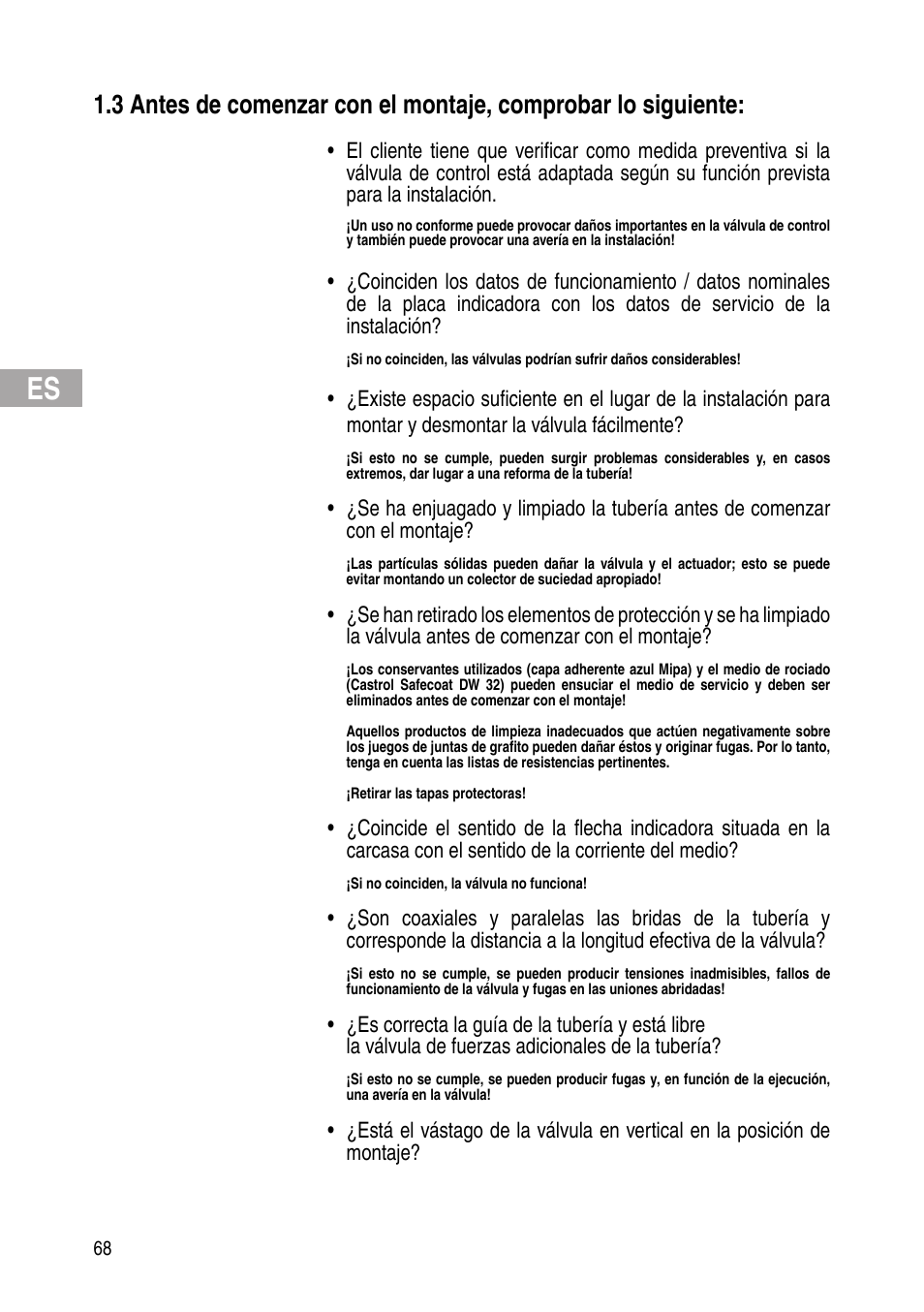 Flowserve Selfacting pressure regulator User Manual | Page 68 / 248