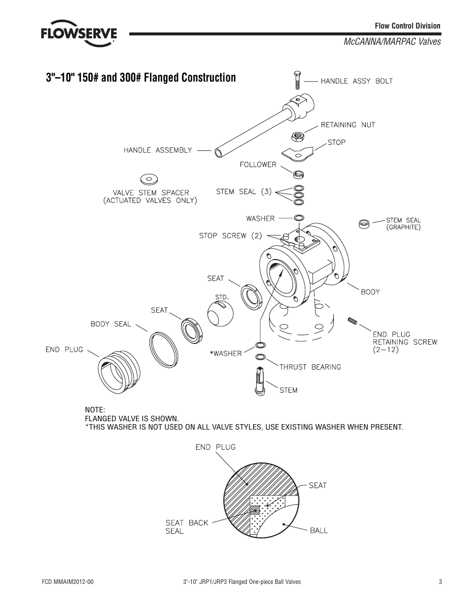 Flowserve J Series Ball Valve User Manual | Page 3 / 4