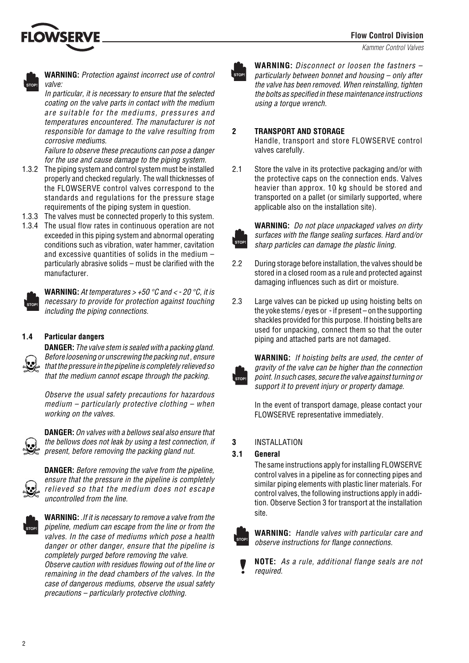 Flowserve 132000 Series User Manual | Page 2 / 12