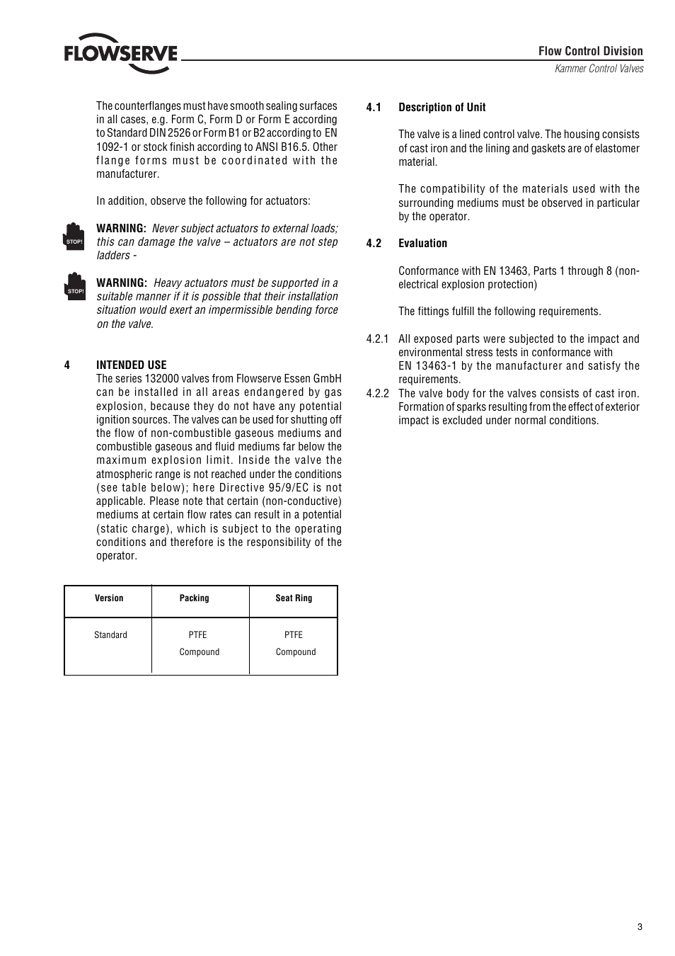 Flowserve 132000 Series User Manual | Page 3 / 12