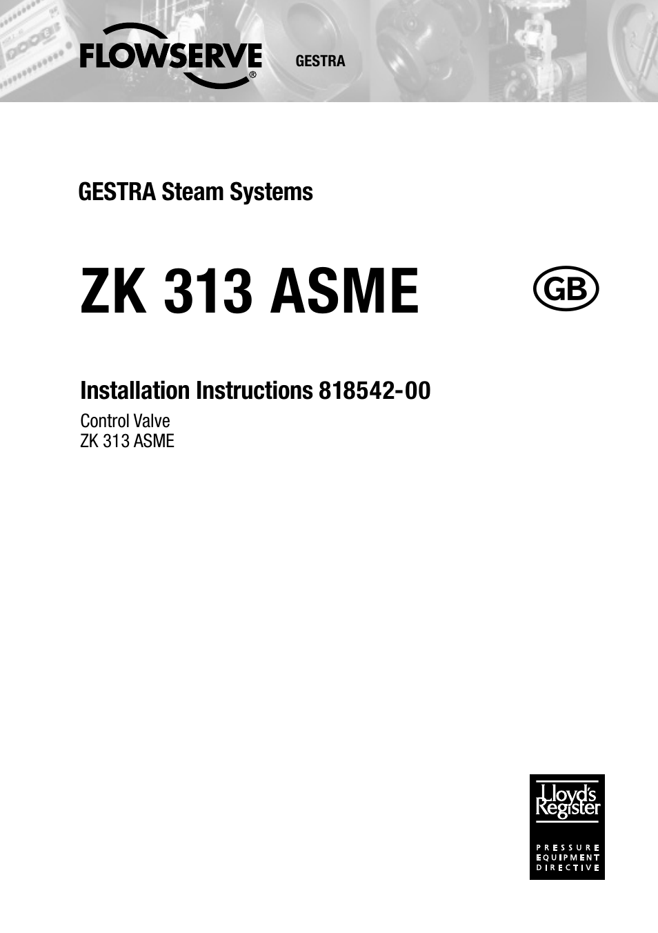 Flowserve ZK 313 ASME User Manual | 20 pages