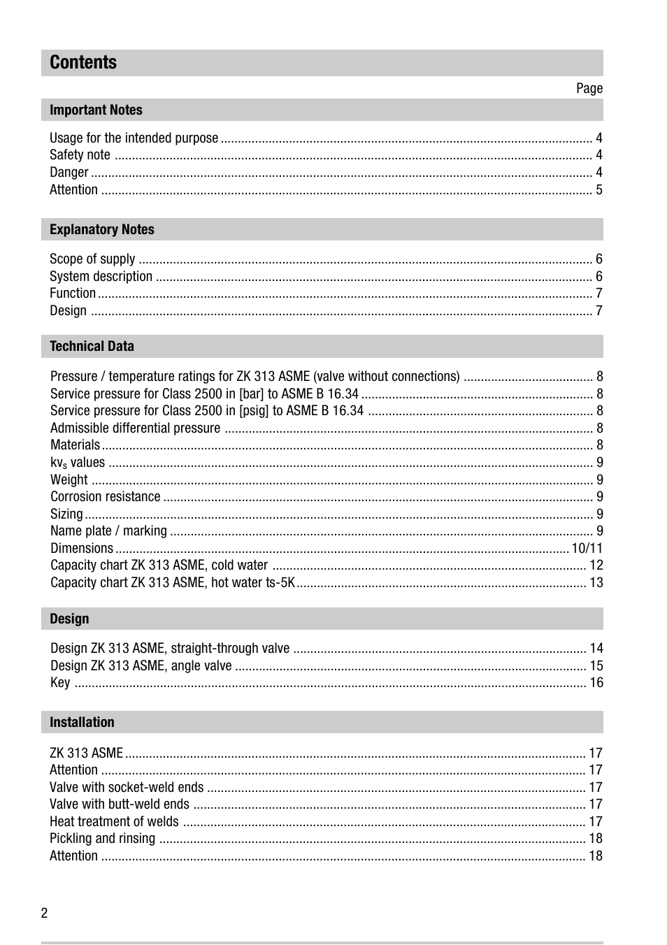 Flowserve ZK 313 ASME User Manual | Page 2 / 20