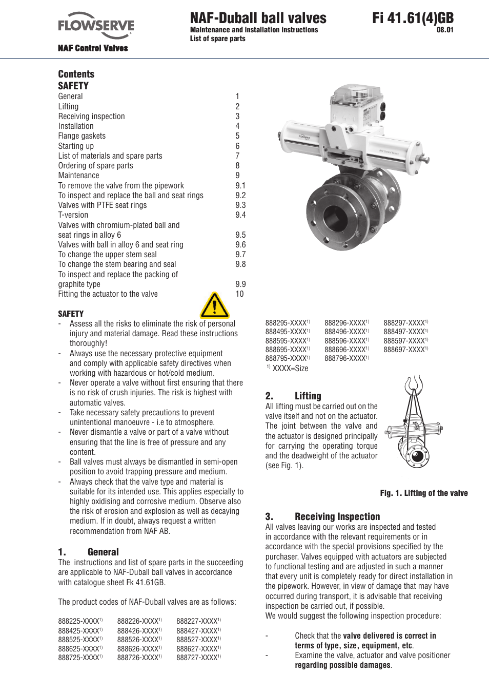 Flowserve NAF-Duball ball valves User Manual | 8 pages