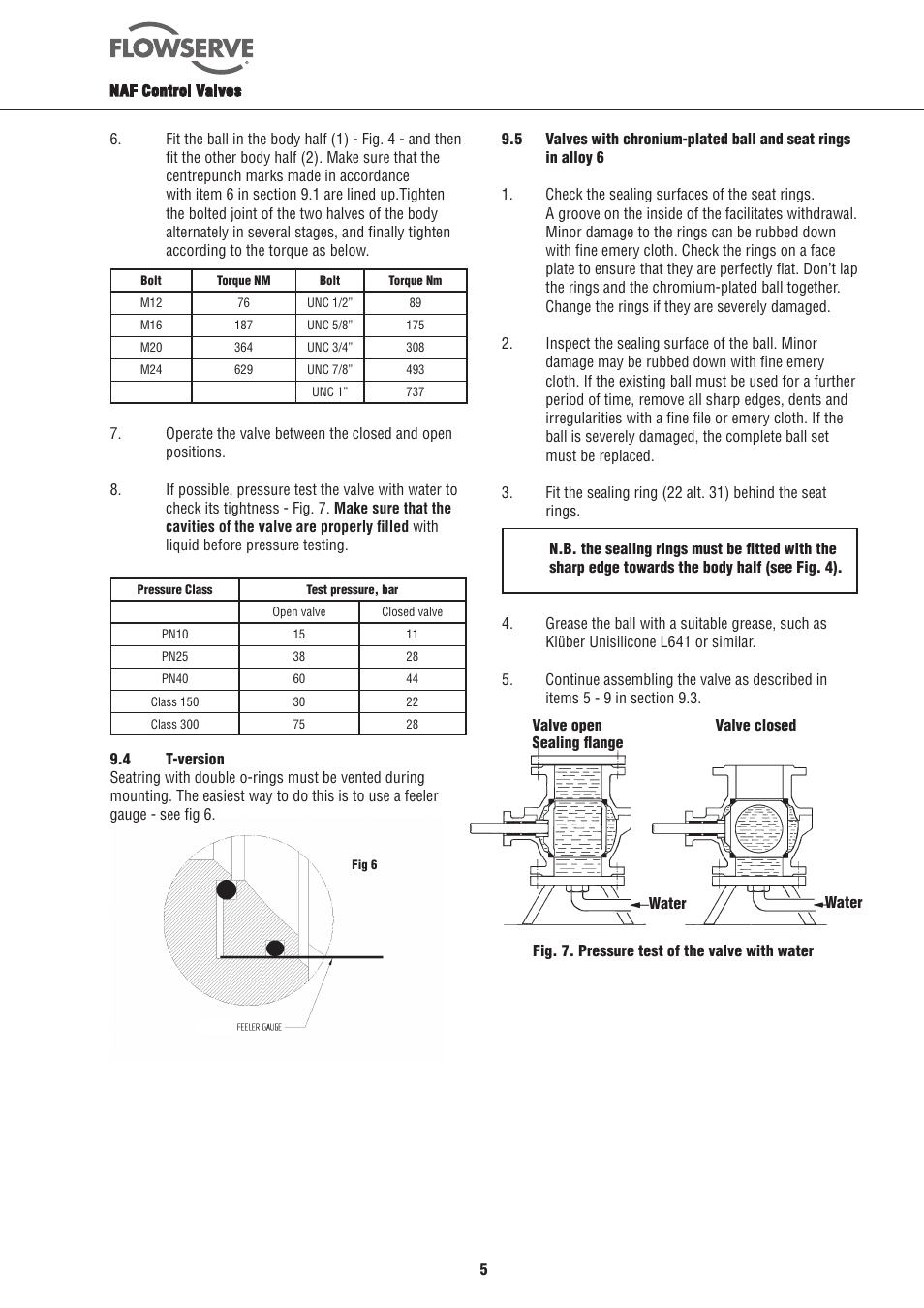 Flowserve NAF-Duball ball valves User Manual | Page 5 / 8