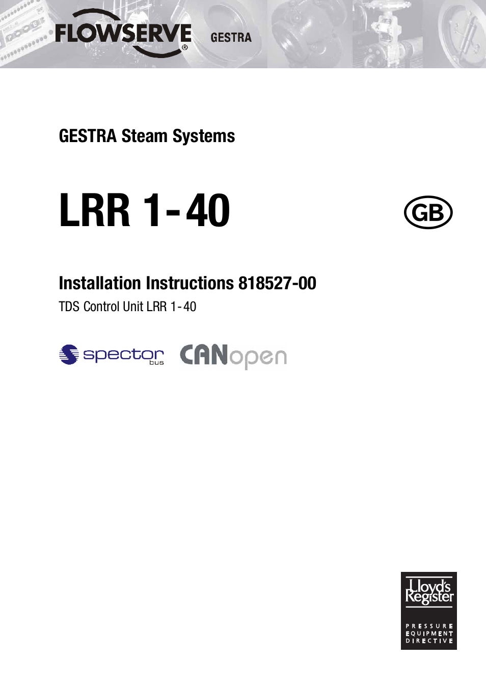 Flowserve LRR1-40 TDS Control Unit User Manual | 38 pages