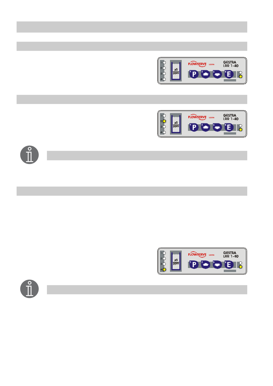Operation, Normal operation, Continuous boiler blowdown | Intermittent boiler blowdown | Flowserve LRR1-40 TDS Control Unit User Manual | Page 22 / 38