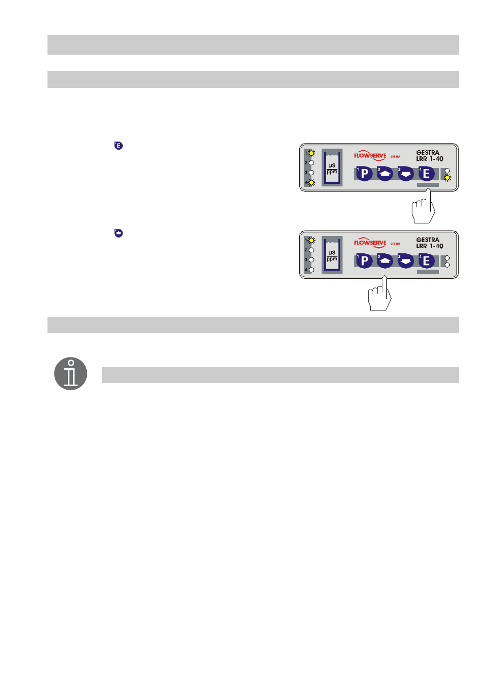 Performance test, Operation | Flowserve LRR1-40 TDS Control Unit User Manual | Page 25 / 38