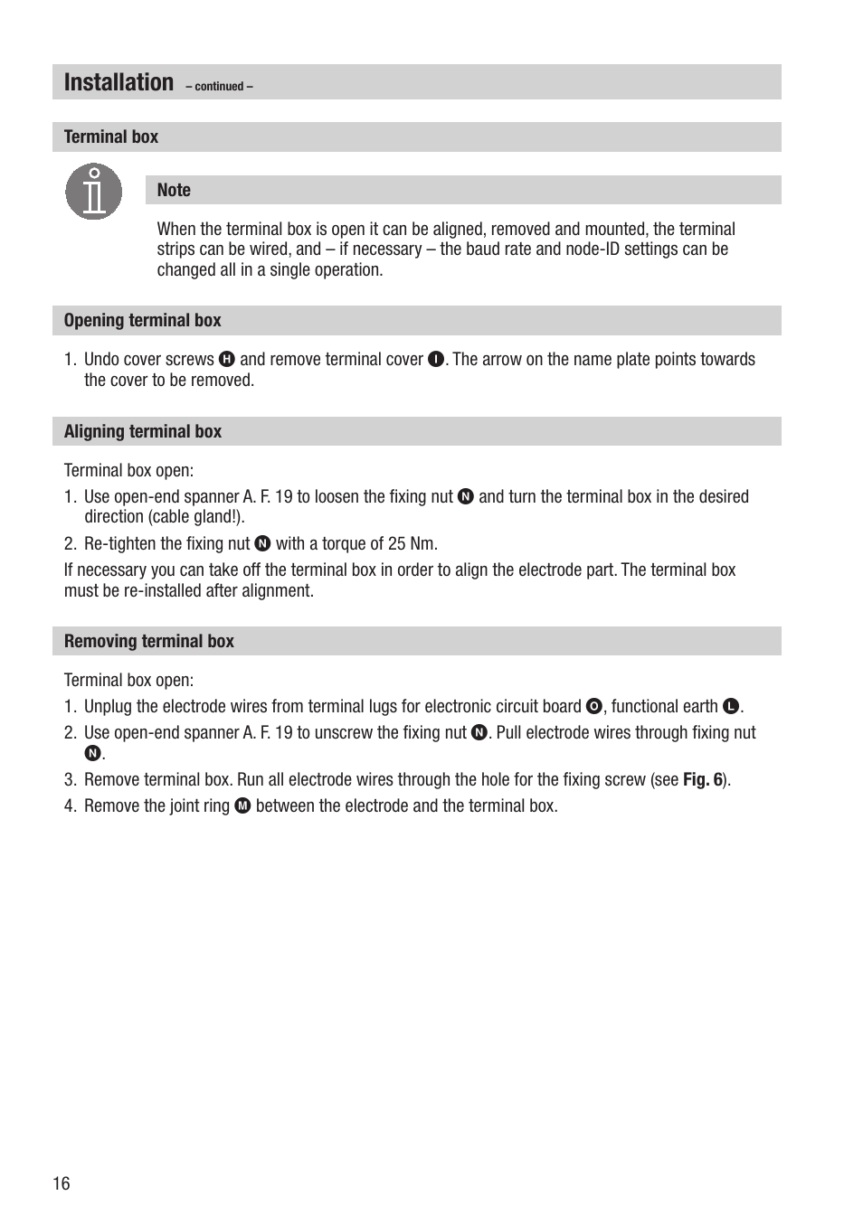 Installation | Flowserve LRG 16-40 User Manual | Page 16 / 36