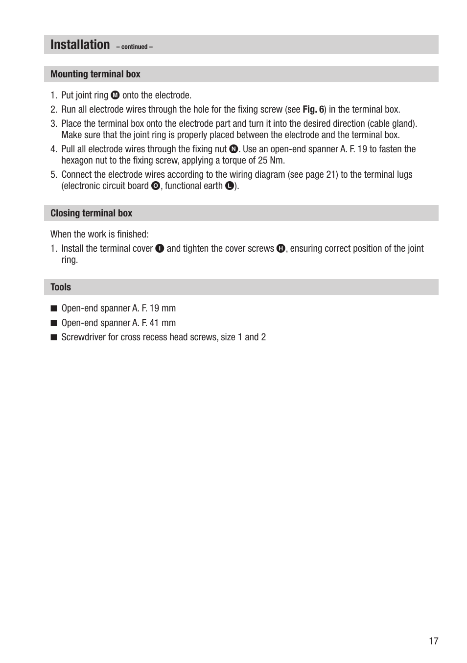 Installation | Flowserve LRG 16-40 User Manual | Page 17 / 36