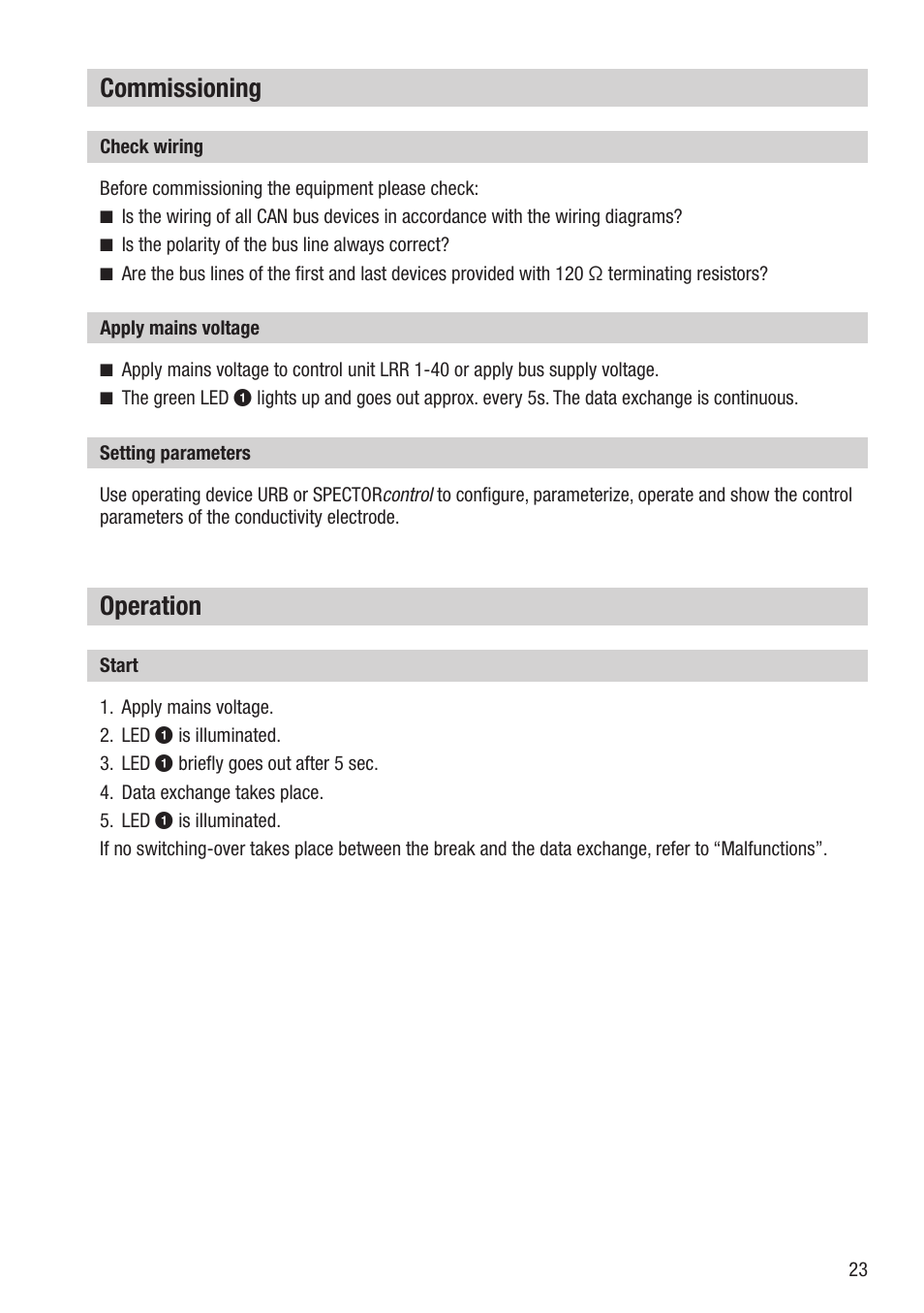 Commissioning, Operation | Flowserve LRG 16-40 User Manual | Page 23 / 36