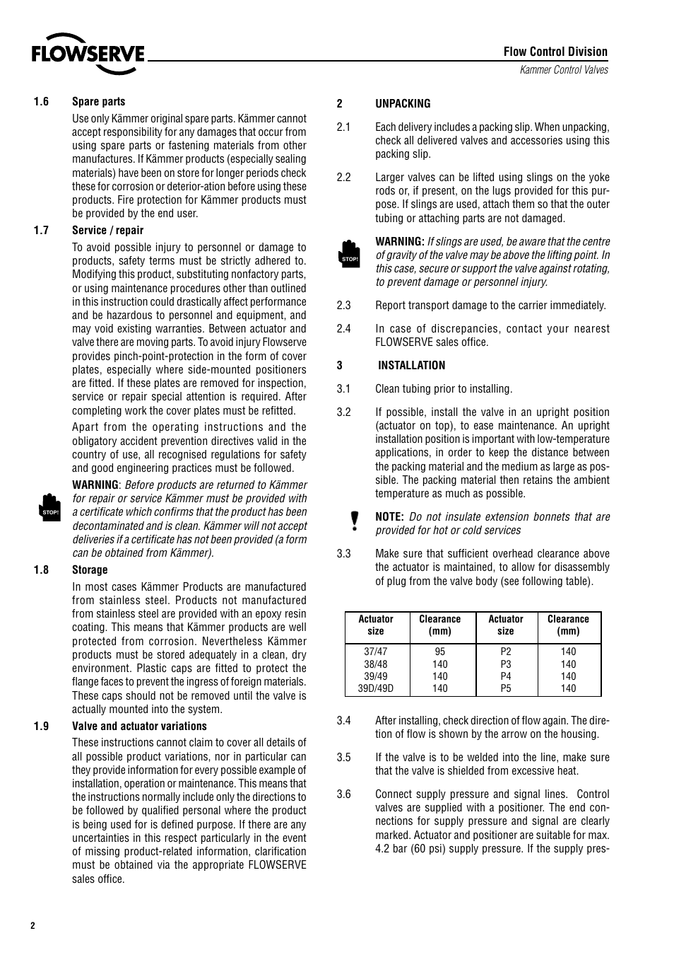 Flowserve 020000 Series Kämmer Split Body Valves User Manual | Page 2 / 8