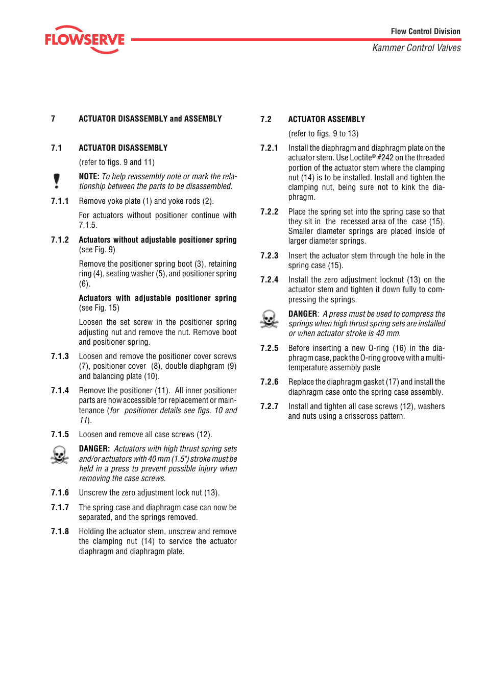 Flowserve 4 Series Kämmer Pneumatic and Electropneumatic Actuators User Manual | Page 15 / 24