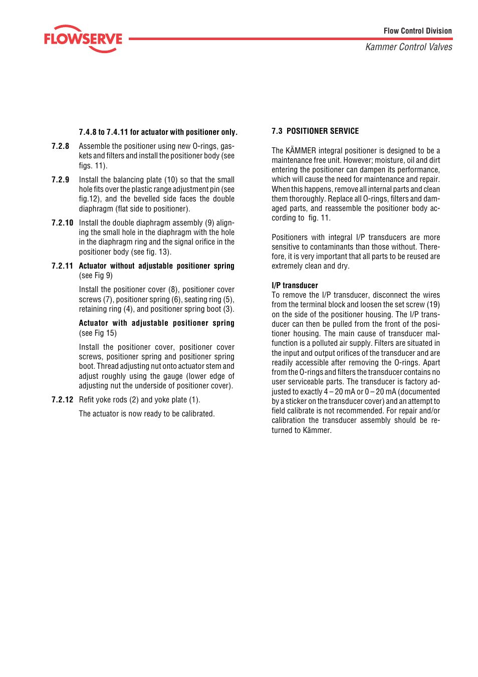 Flowserve 4 Series Kämmer Pneumatic and Electropneumatic Actuators User Manual | Page 17 / 24