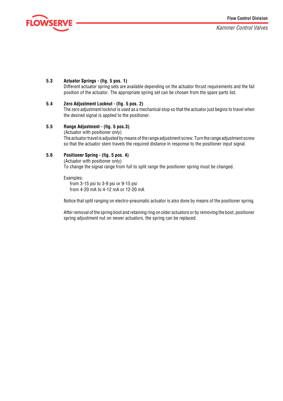 Flowserve 4 Series Kämmer Pneumatic and Electropneumatic Actuators User Manual | Page 9 / 24