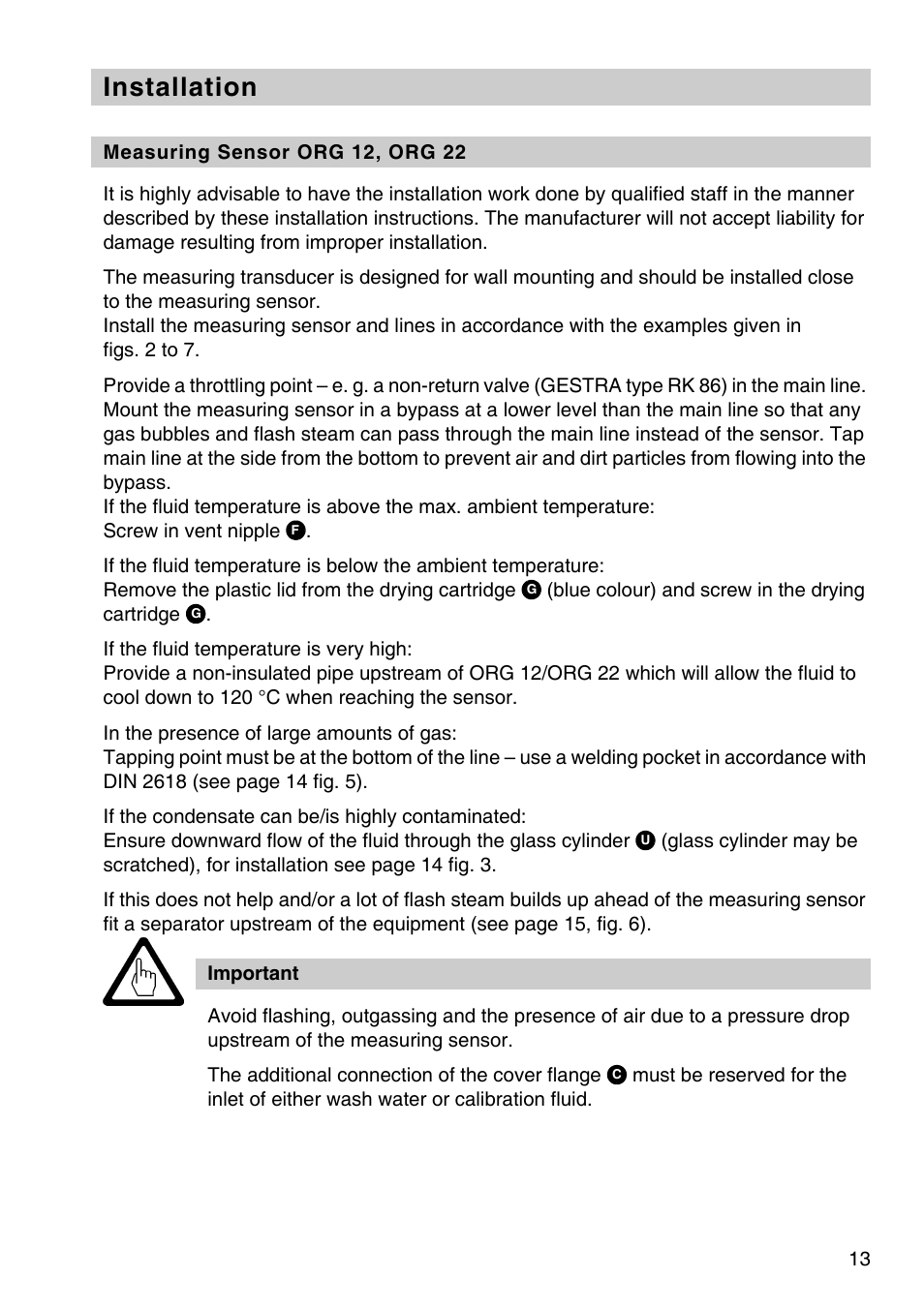 Installation | Flowserve OR 52-5 User Manual | Page 13 / 48