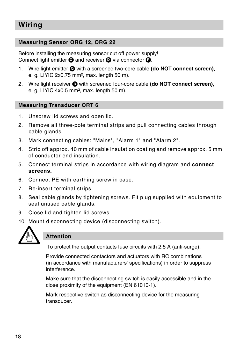 Wiring | Flowserve OR 52-5 User Manual | Page 18 / 48