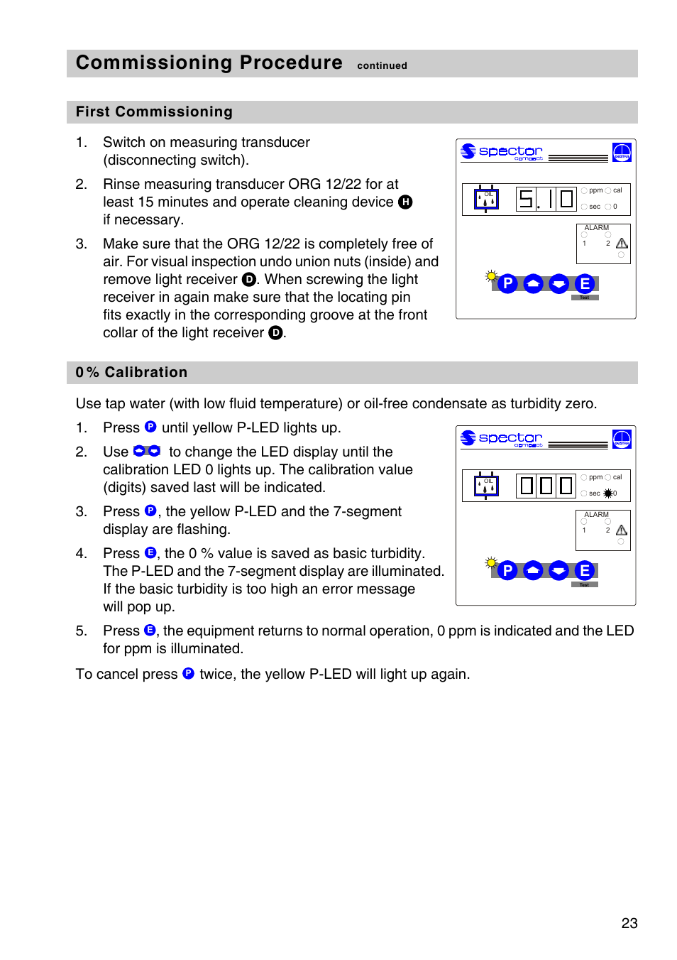 Commissioning procedure | Flowserve OR 52-5 User Manual | Page 23 / 48