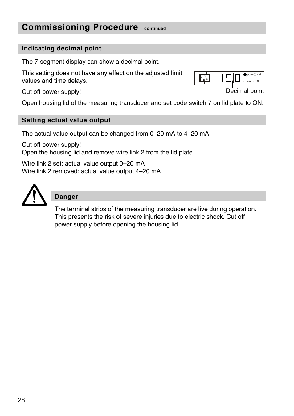 Commissioning procedure | Flowserve OR 52-5 User Manual | Page 28 / 48