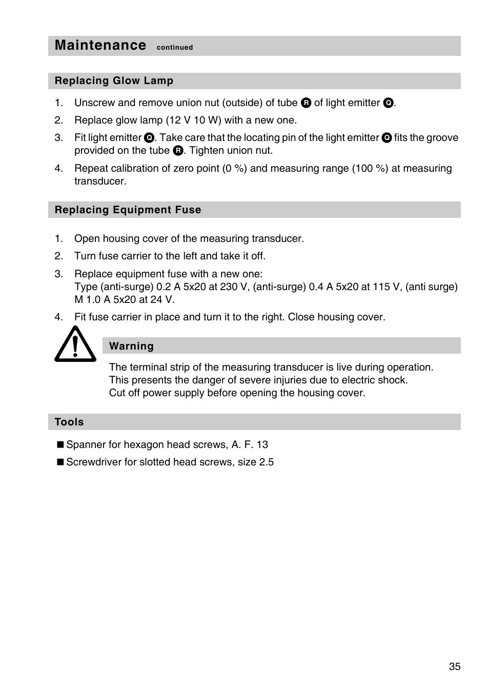 Maintenance | Flowserve OR 52-5 User Manual | Page 35 / 48