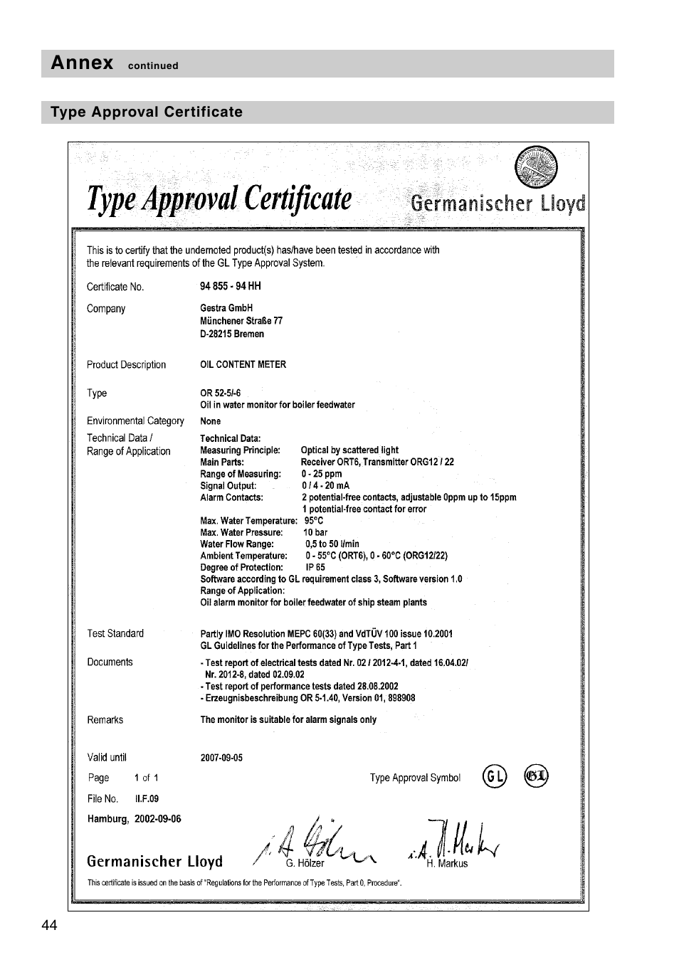 Annex | Flowserve OR 52-5 User Manual | Page 44 / 48