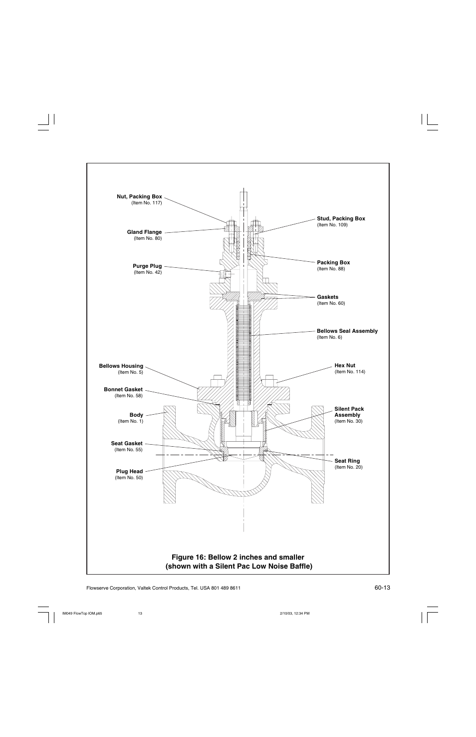 Flowserve Valtek FlowTop General Service Control Valve User Manual | Page 13 / 16